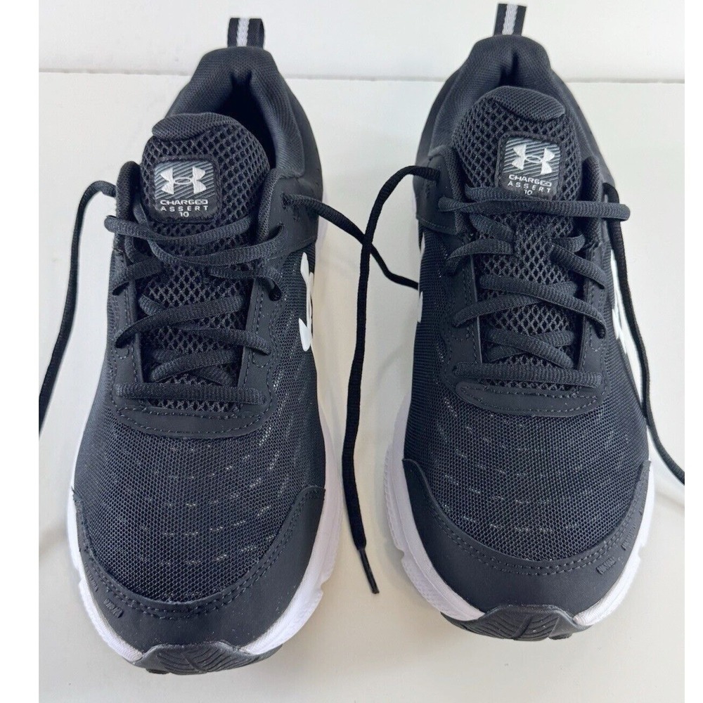 Under Armour Charged Assert 10 Running Shoes Black White 10.5 Activewear 71-04 - Picture 6 of 15